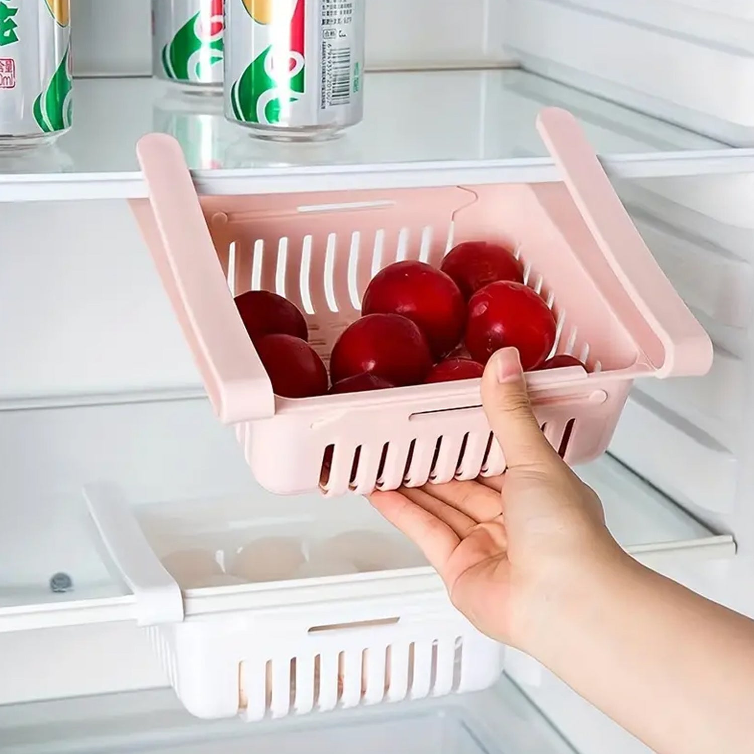 2289 Adjustable Expandable Fridge Storage Basket Multipurpose webline Refrigerator Tool Tray Sliding Drawer Under Shelf Fridge Space Saver Plastic Food Organizer Basket (1 Pc) 2289 Adjustable Expandable Fridge Storage Basket Multipurpose webline Refrigerator Tool Tray Sliding Drawer Under Shelf Fridge Space Saver Plastic Food Organizer Basket (1 Pc)